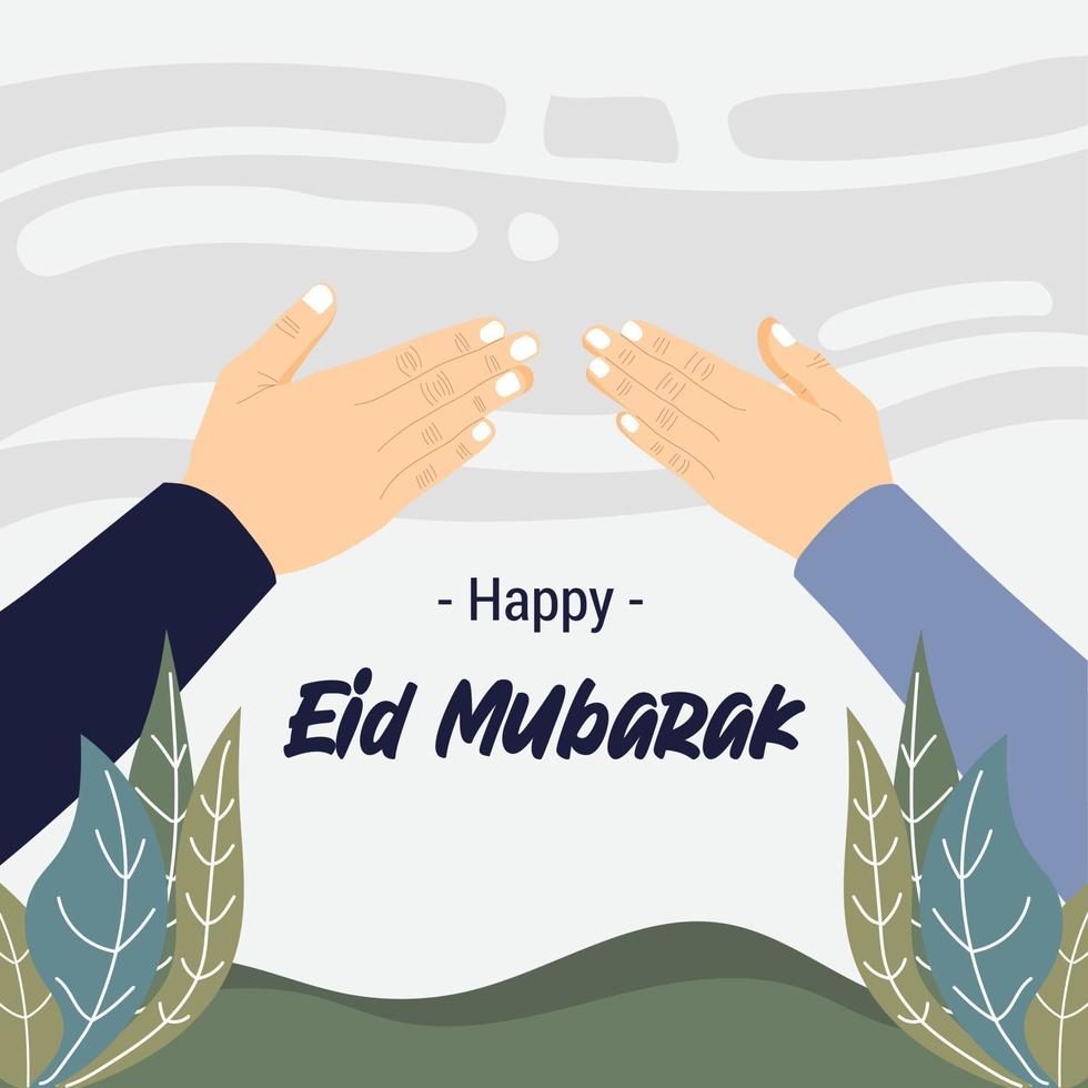 Muslim greeting hand gesture illustration vector