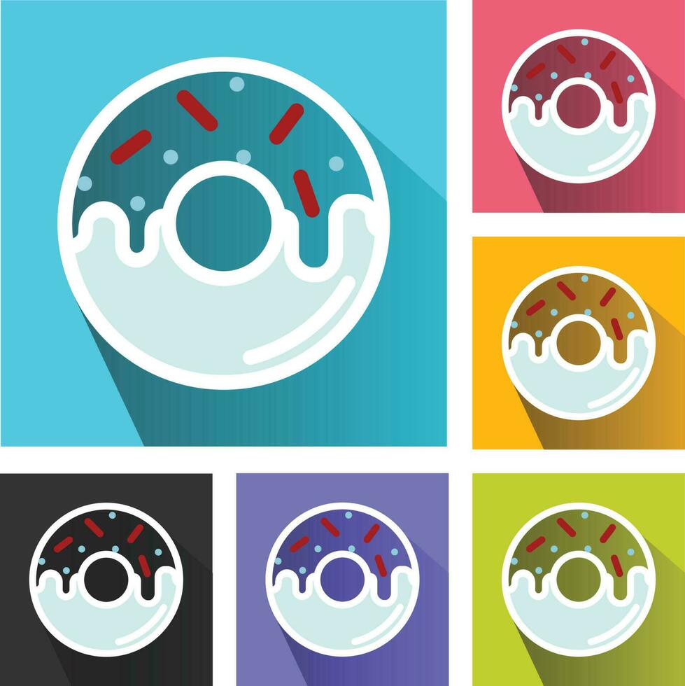 Christmas donuts icon, X-mas donuts, Merry christmas donut, donut logo, donuts vector icons set