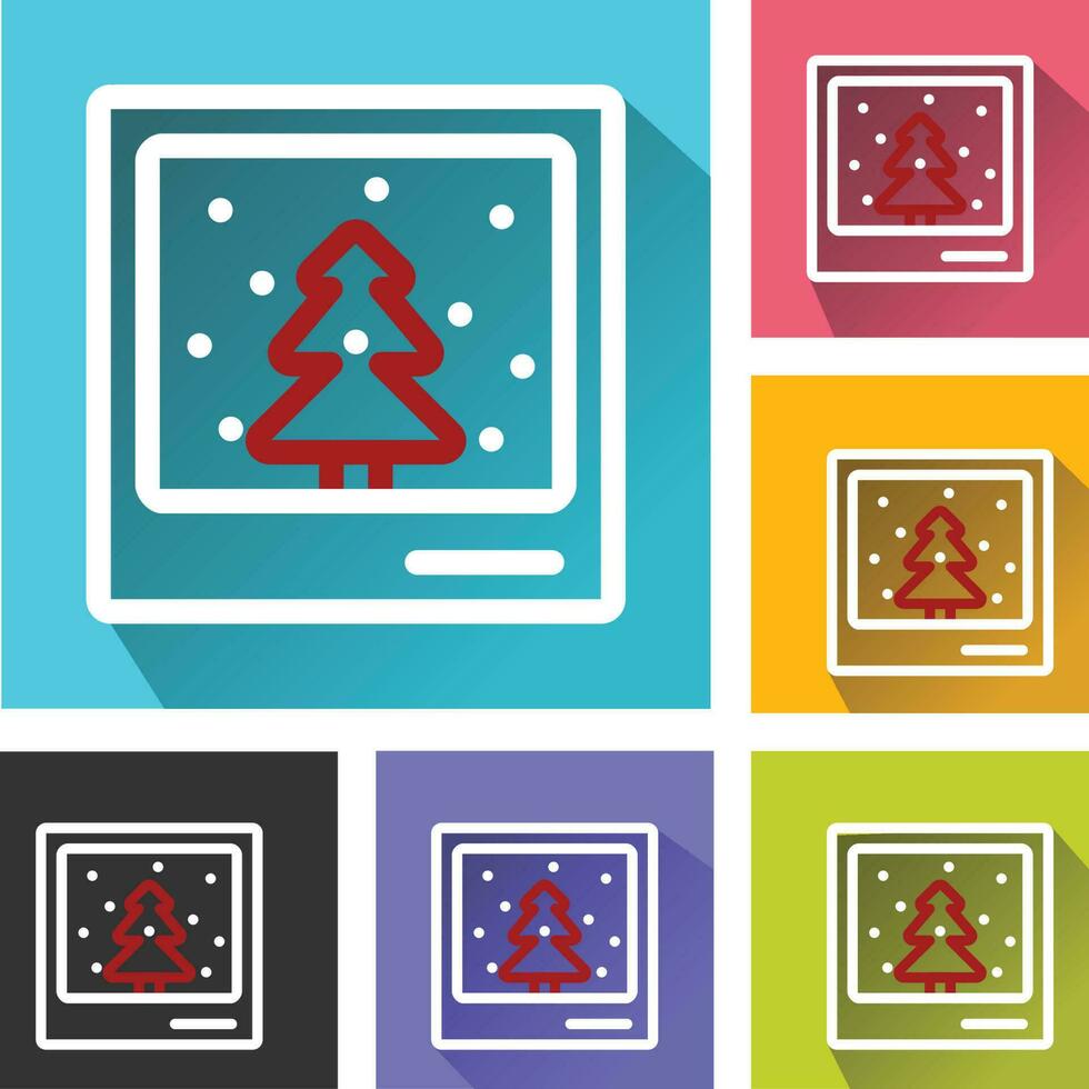 Christmas and new year card icons set vector
