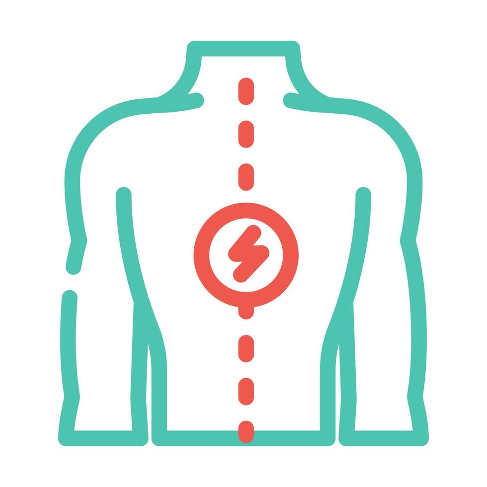 spine pain body ache color icon vector illustration