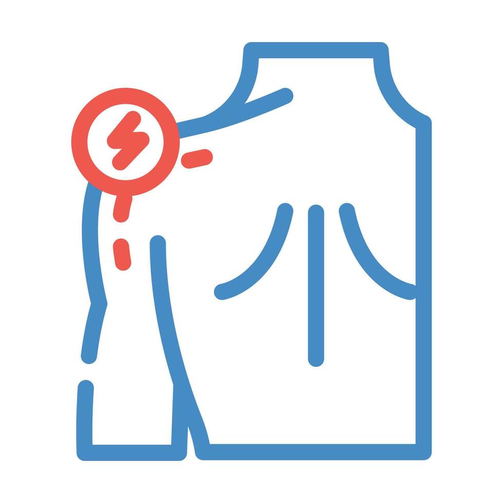 shoulder pain body ache color icon vector illustration