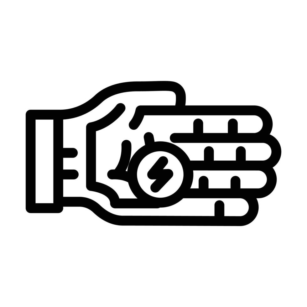 hand pain body ache line icon vector illustration