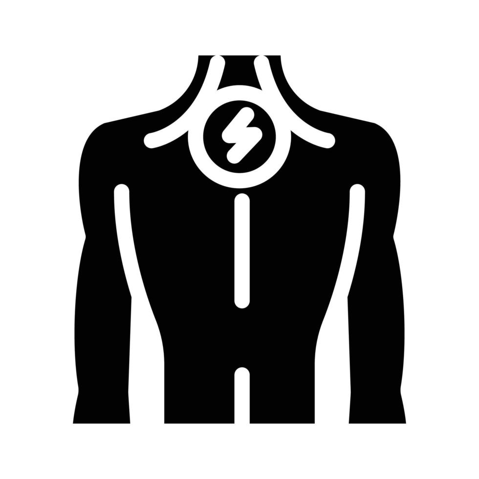 neck pain body ache glyph icon vector illustration
