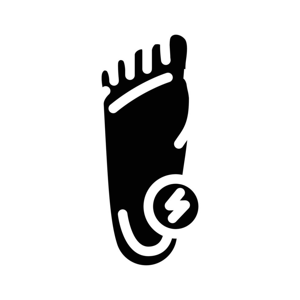 heel pain body ache glyph icon vector illustration