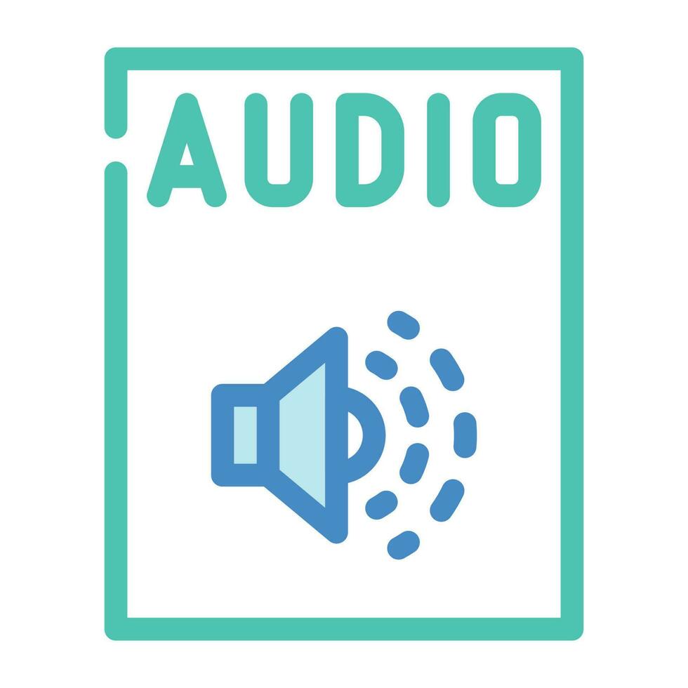 audio file format document color icon vector illustration