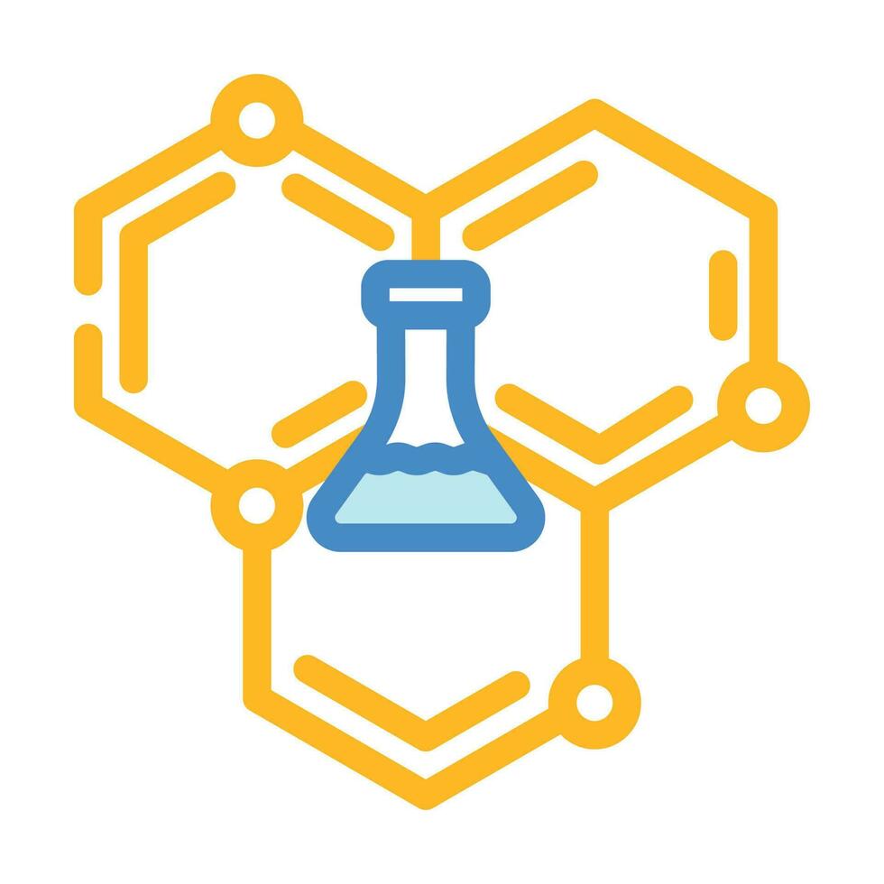 scientific molecular structure color icon vector illustration