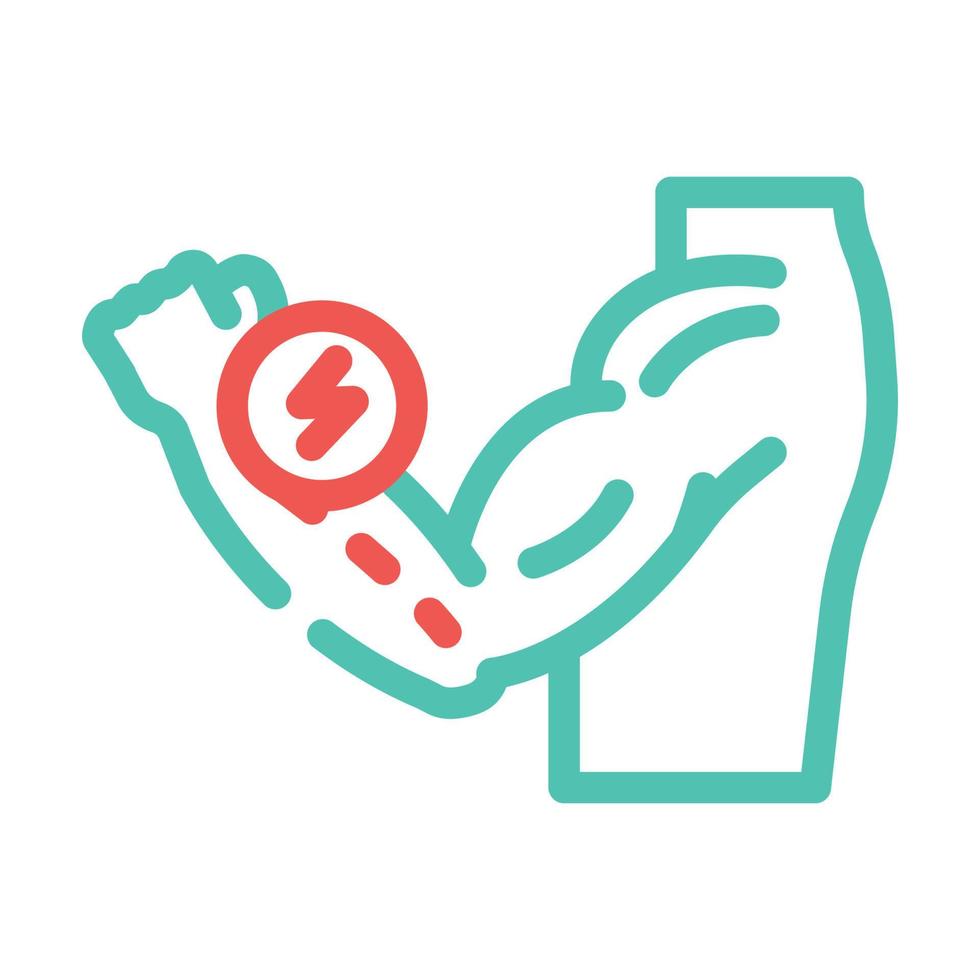 arm pain body ache color icon vector illustration