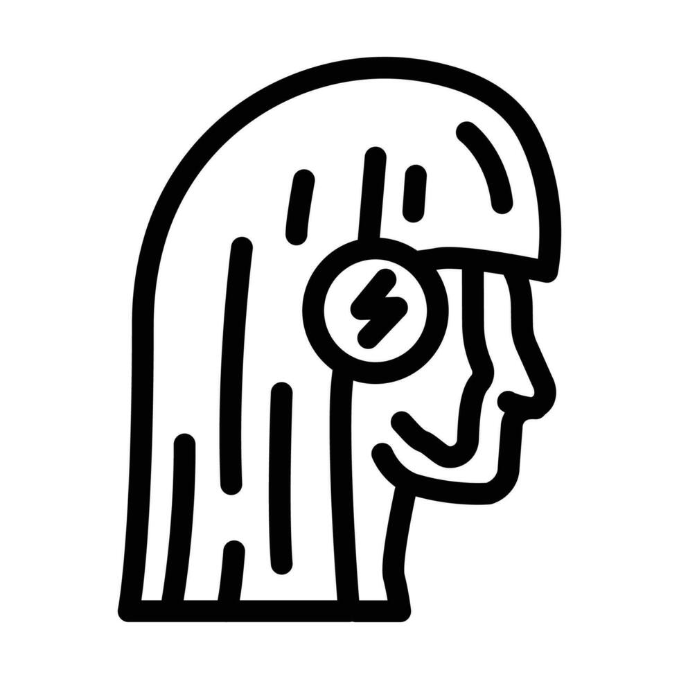face pain body ache line icon vector illustration