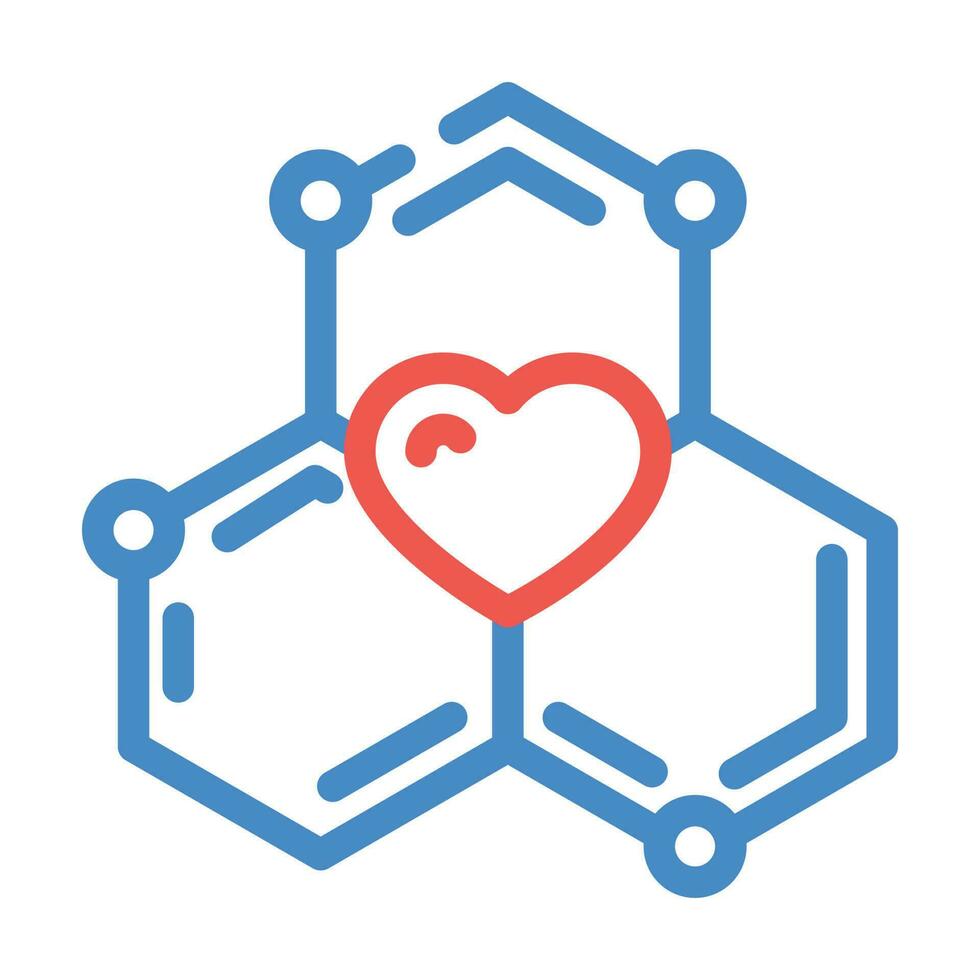 health molecular structure color icon vector illustration