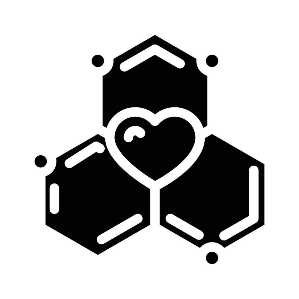 health molecular structure glyph icon vector illustration