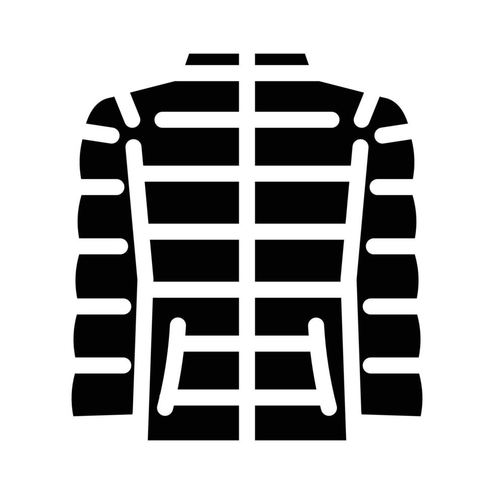 puffer outerwear male glyph icon vector illustration