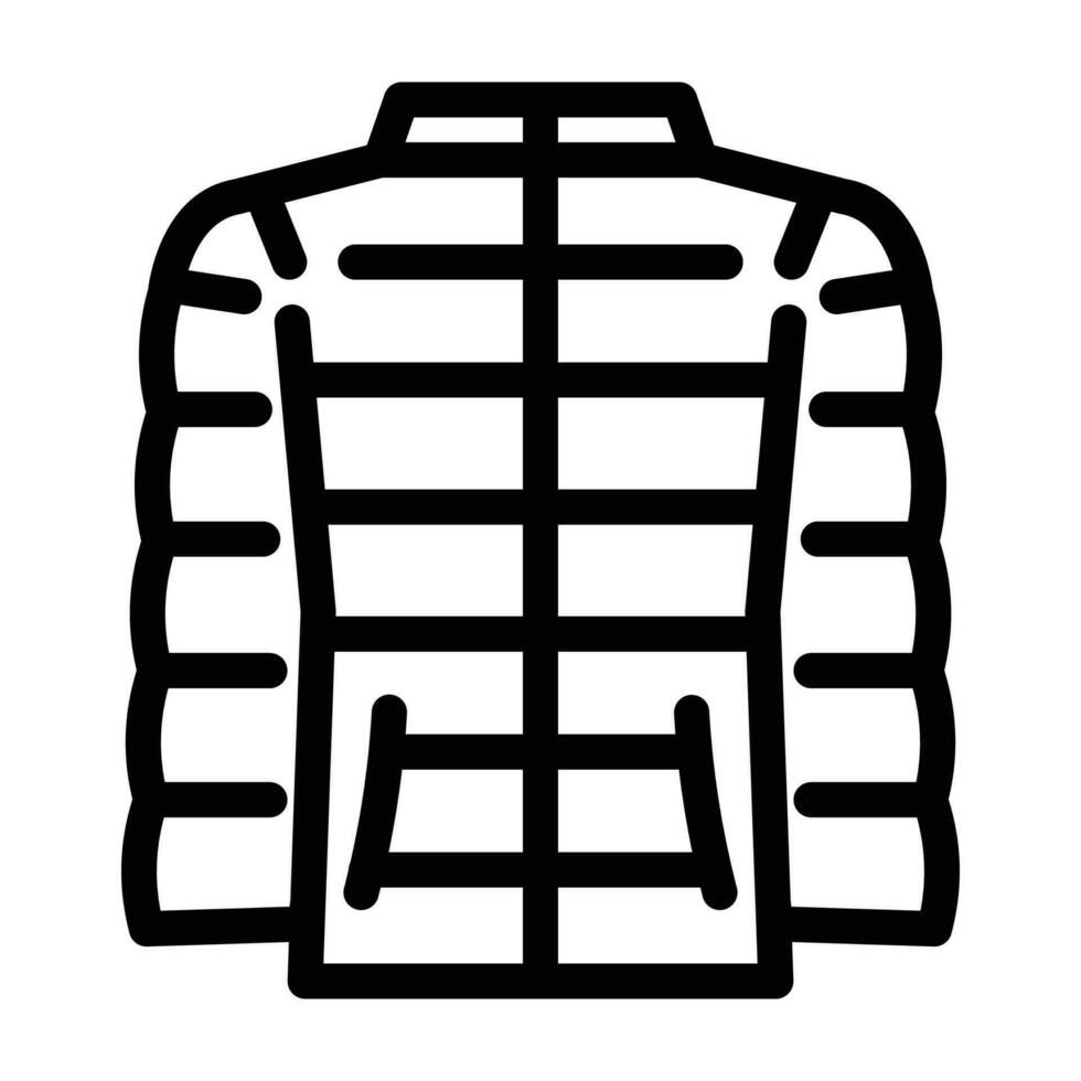 puffer outerwear male line icon vector illustration