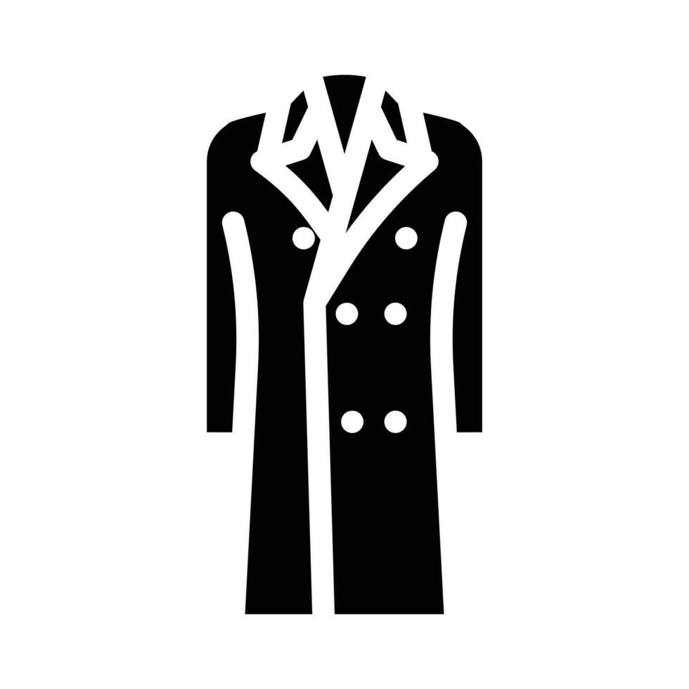 overcoat outerwear male glyph icon vector illustration