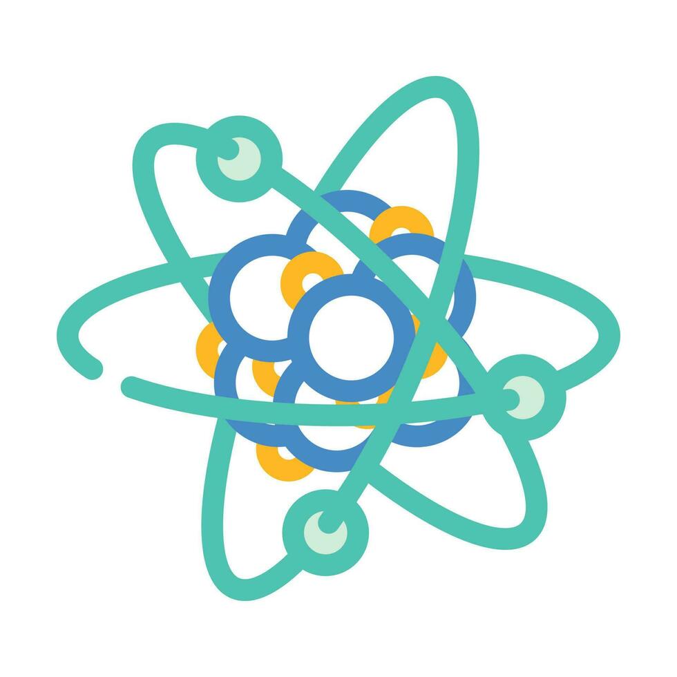atom molecular structure color icon vector illustration
