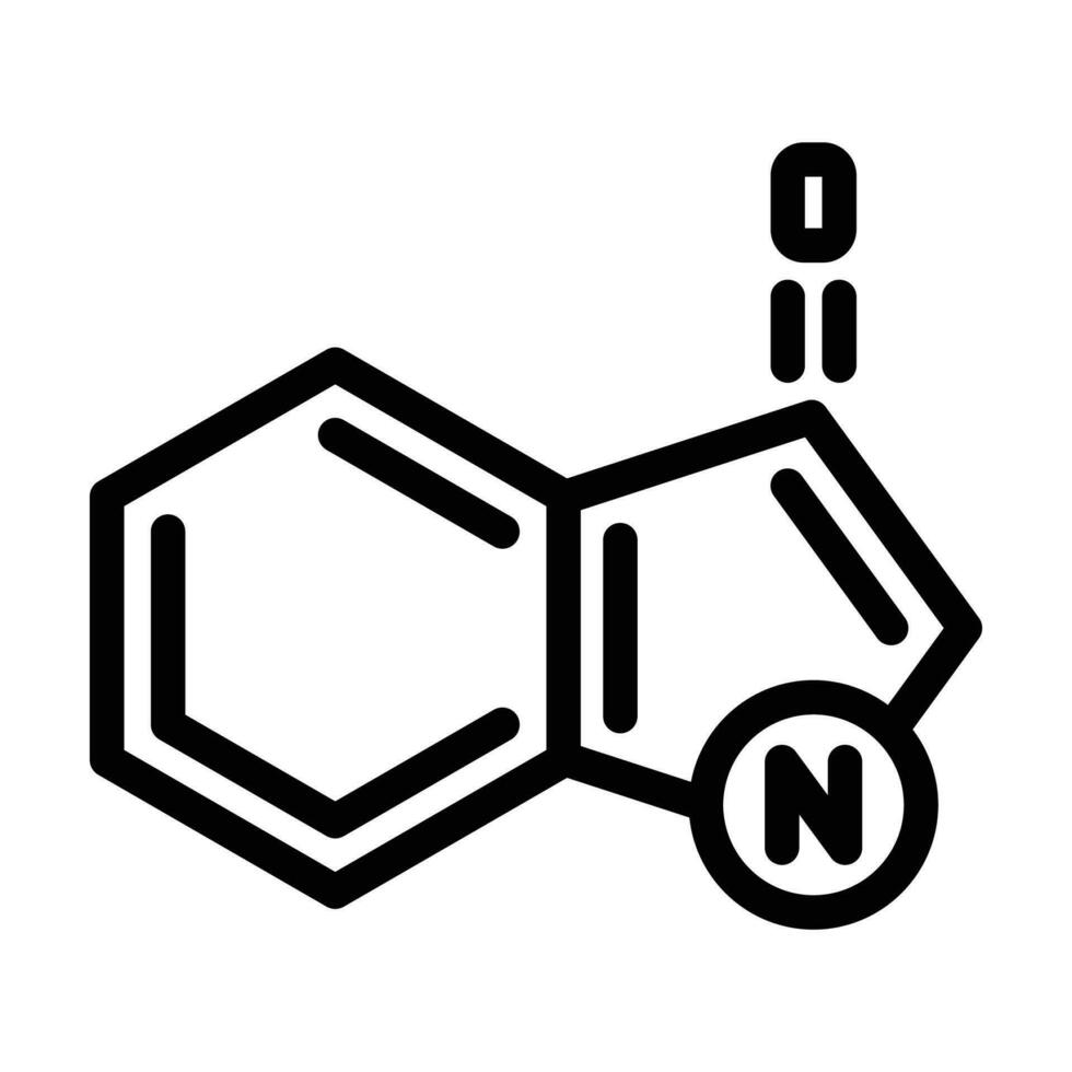 química molecular estructura línea icono vector ilustración