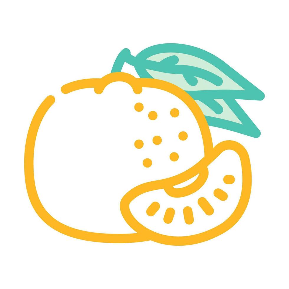 manojo Mandarina color icono vector ilustración