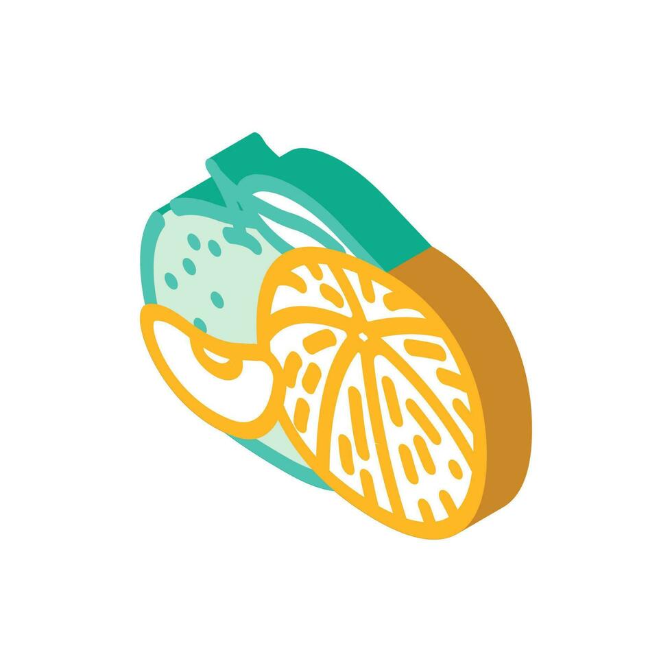 bunch tangerine isometric icon vector illustration