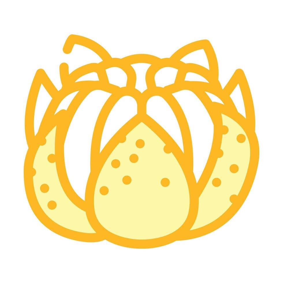 clementine mandarin color icon vector illustration