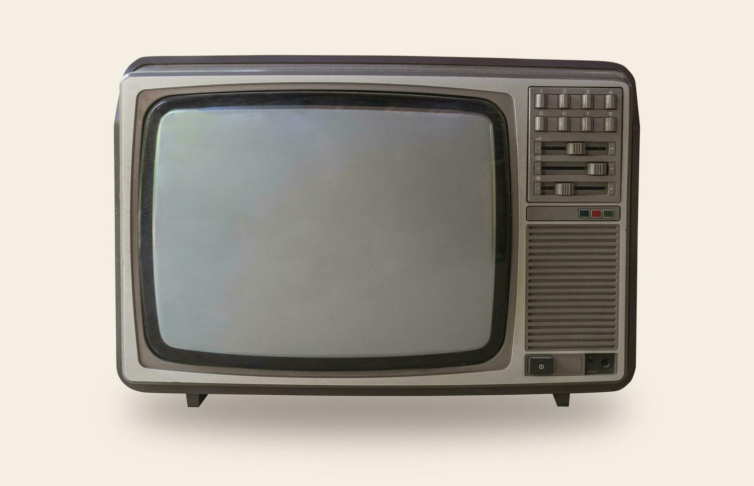 retro televisión en pastel color antecedentes con espacio. foto