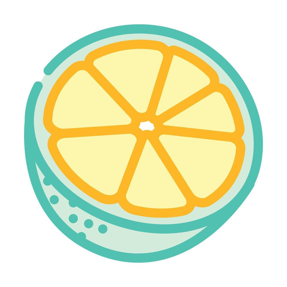 tangerine orangecut color icon vector illustration