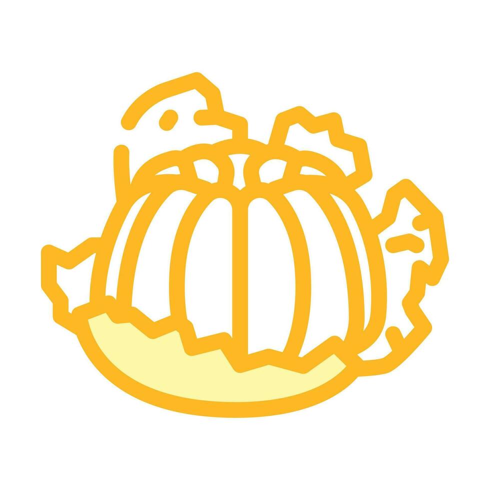 peeled clementine color icon vector illustration