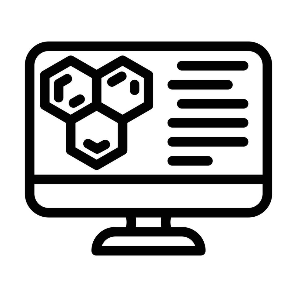 laboratory molecular structure line icon vector illustration