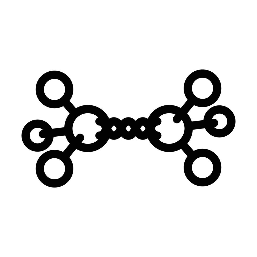 model molecular structure line icon vector illustration