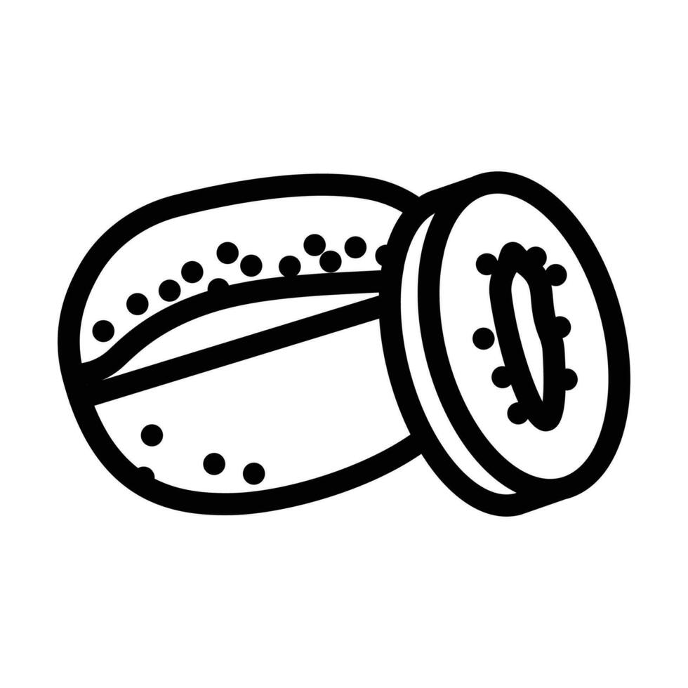 kiwi ripe line icon vector illustration