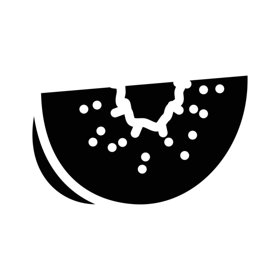 slice fresh kiwi glyph icon vector illustration