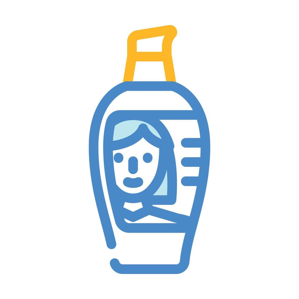 cara hidratante crema color icono vector ilustración