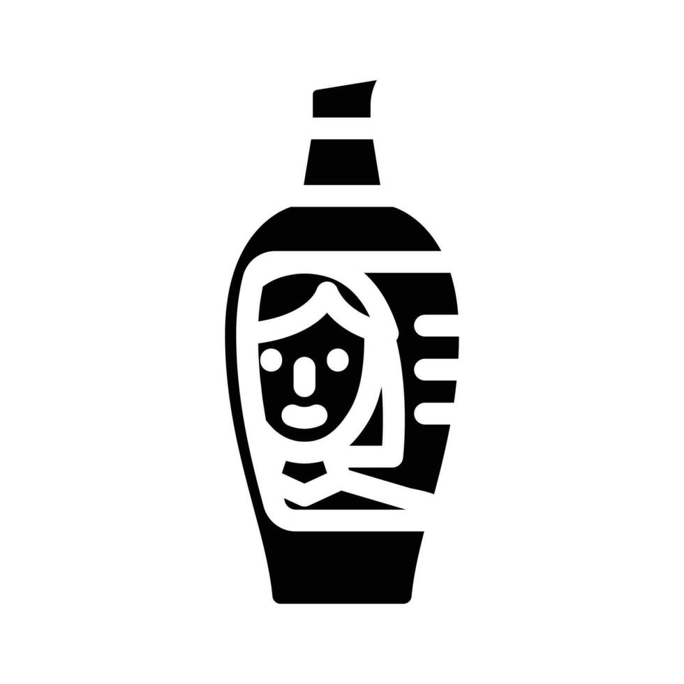 cara hidratante crema glifo icono vector ilustración
