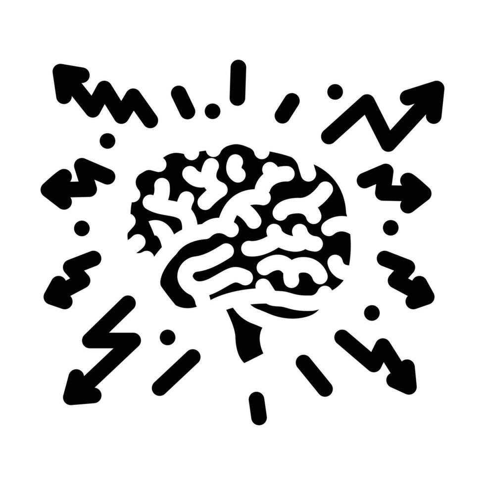 brainstorm brain glyph icon vector illustration