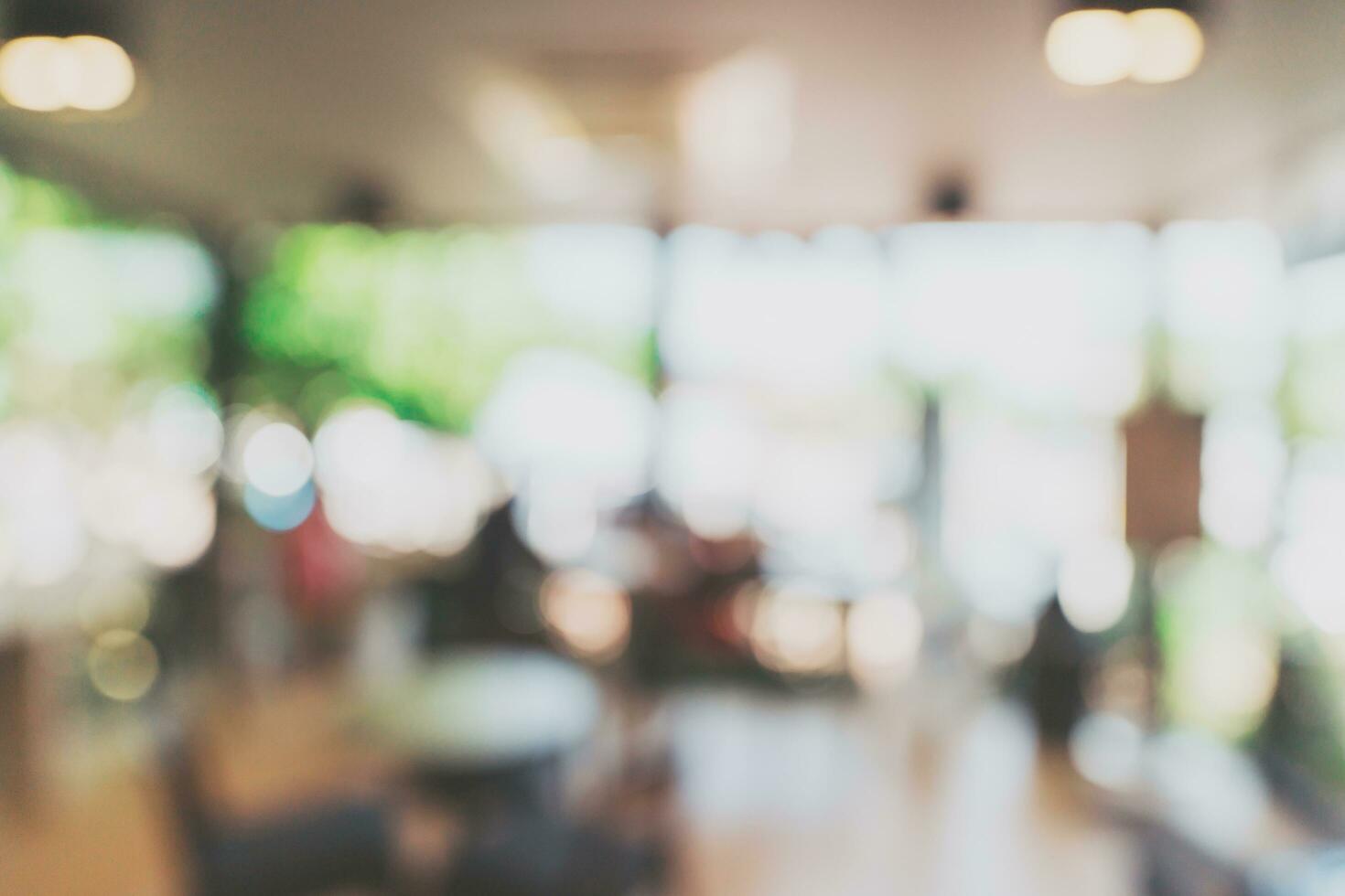 Abstract blurred light table in coffee shop and cafe with bokeh background. product display template. photo