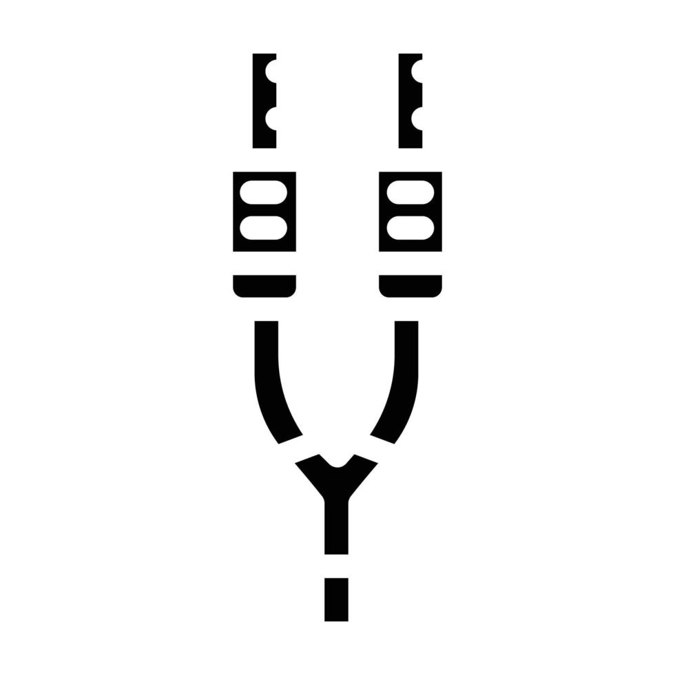 speaker cable wire glyph icon vector illustration