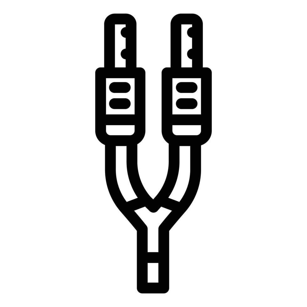 speaker cable wire line icon vector illustration