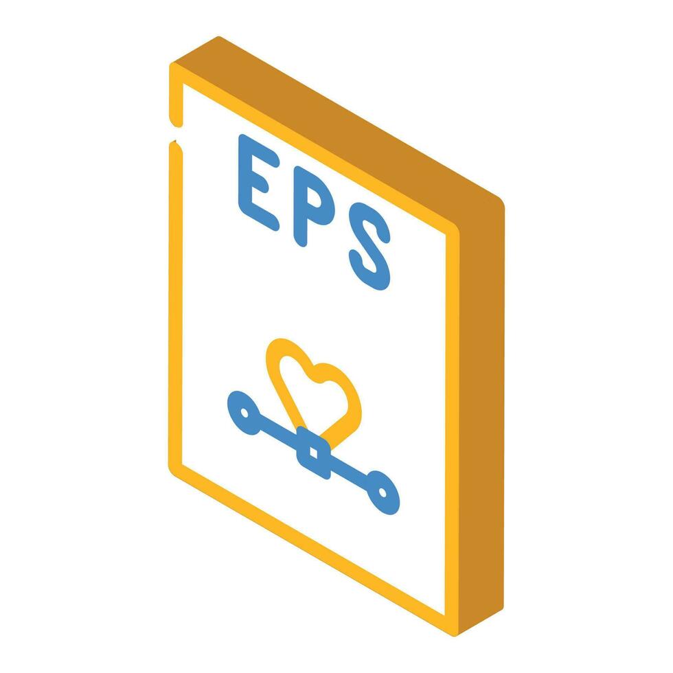 eps file format document isometric icon vector illustration