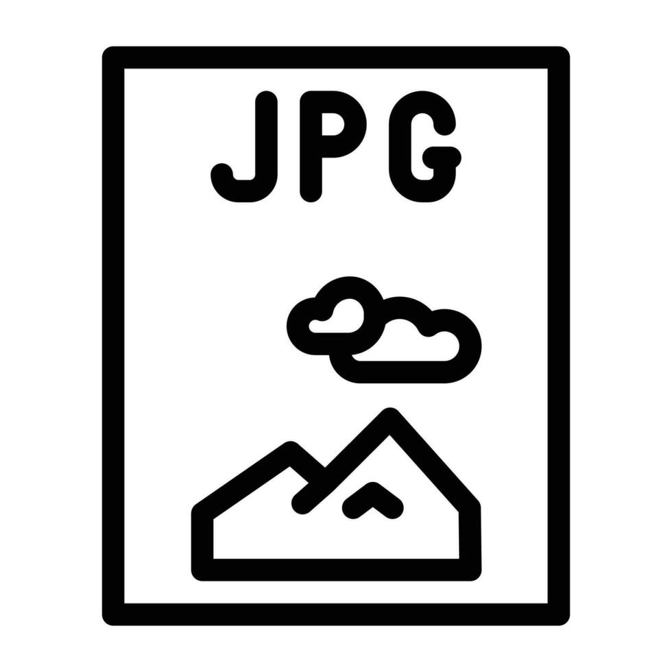 jpg file format document line icon vector illustration