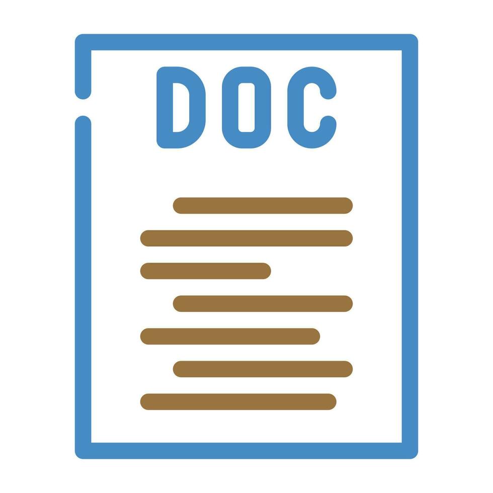 doc file format document color icon vector illustration