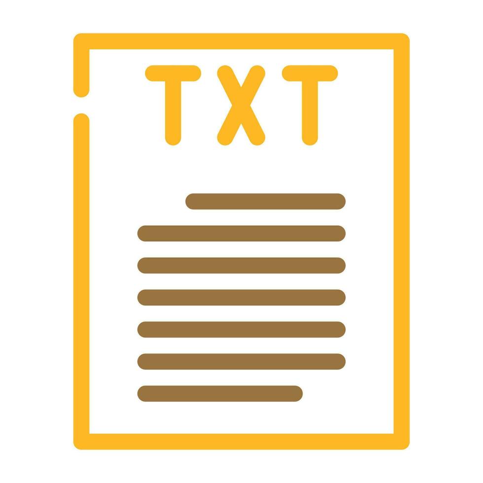 txt file format document color icon vector illustration