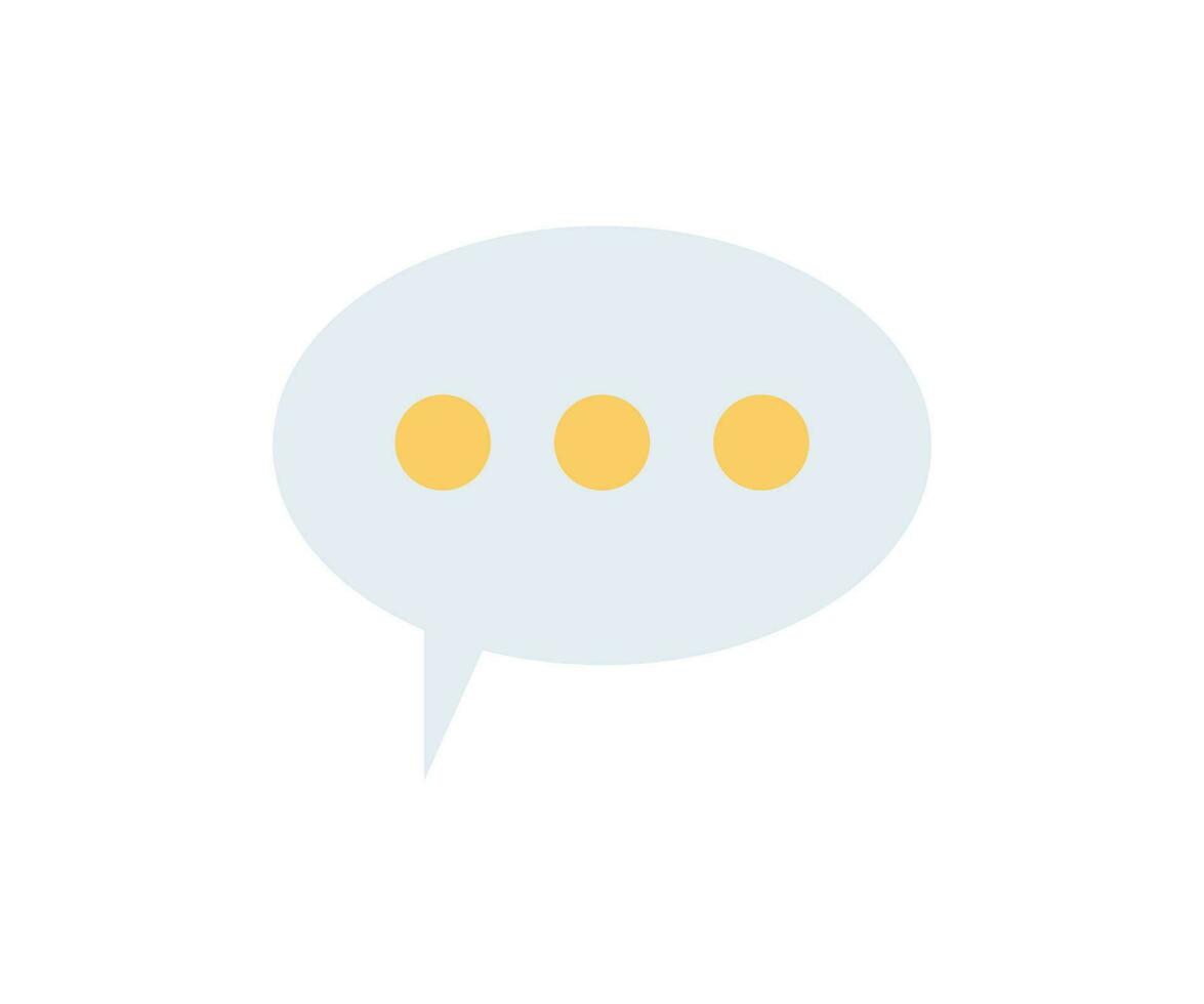 diálogo burbuja plano estilo icono aislado en blanco antecedentes vector