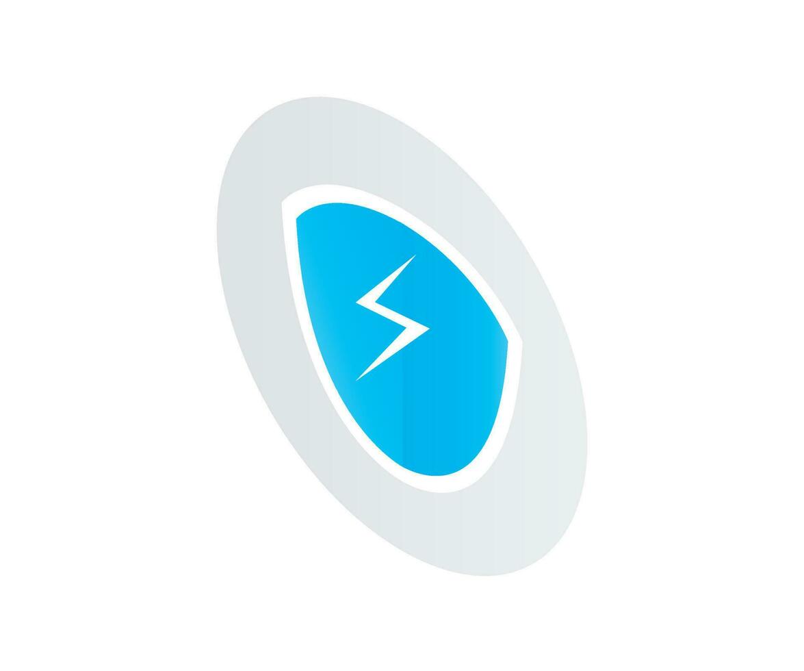 Isometric style icon of active security isolated on white background vector