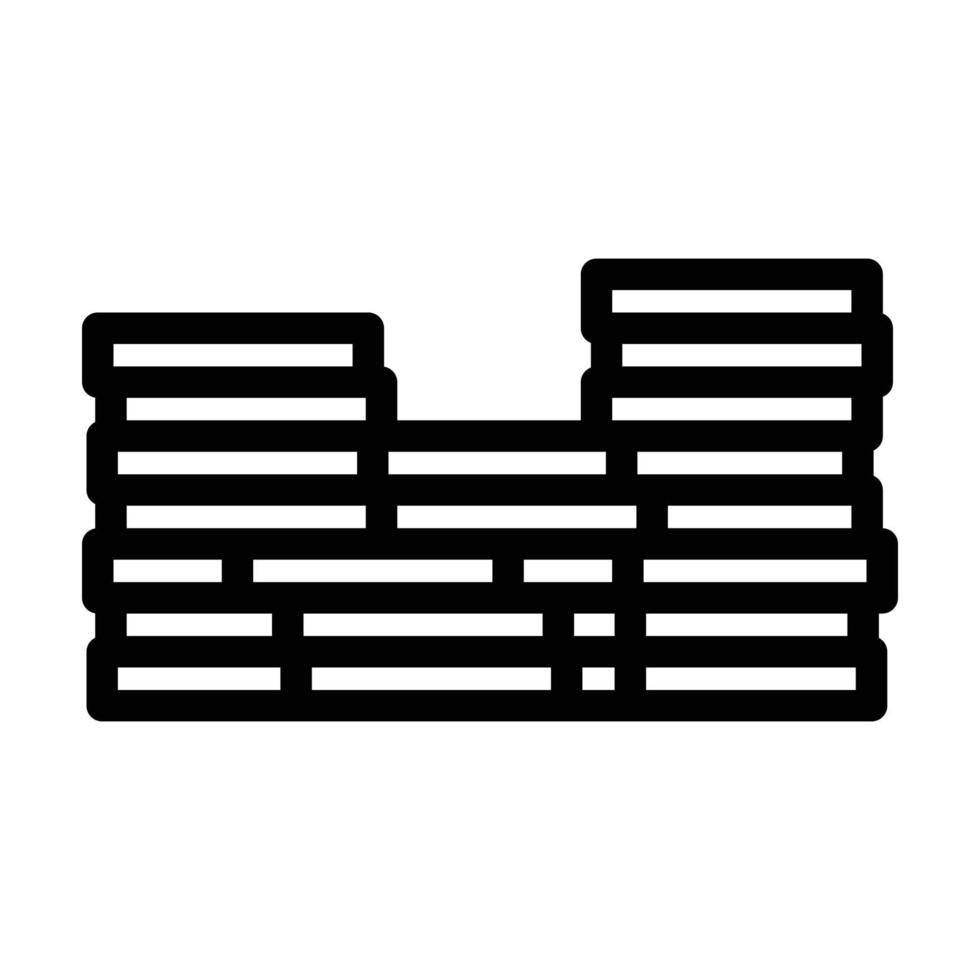 stack coin cash bank line icon vector illustration