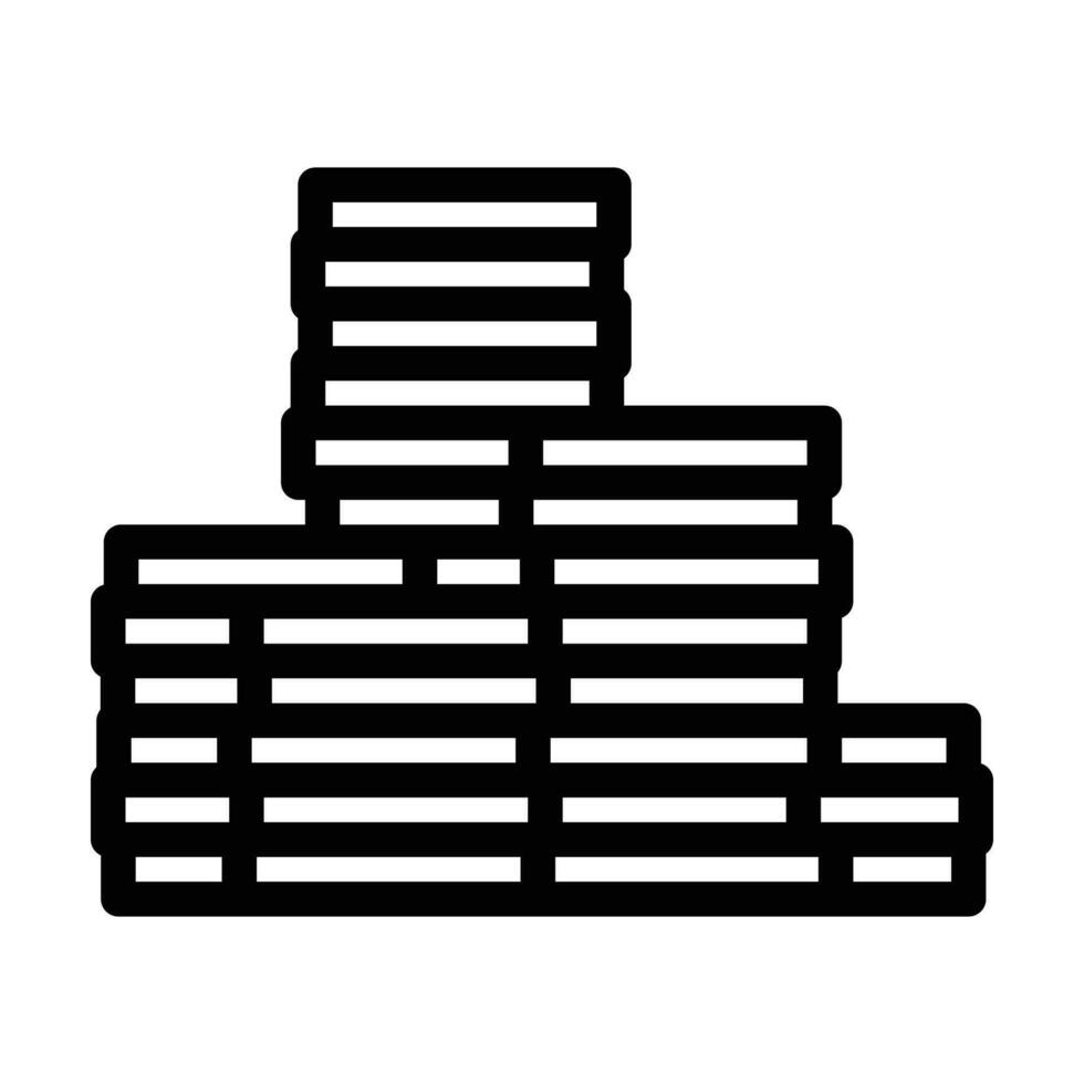 stack finance currency line icon vector illustration