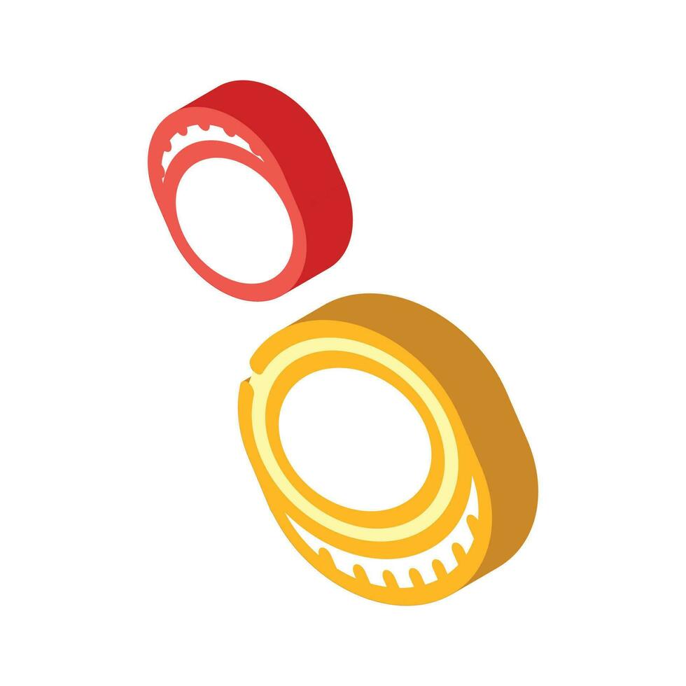 falling gold coin isometric icon vector illustration