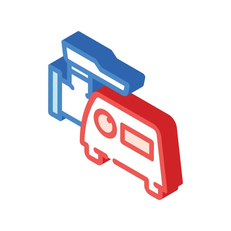 meat grinder chopper isometric icon vector illustration