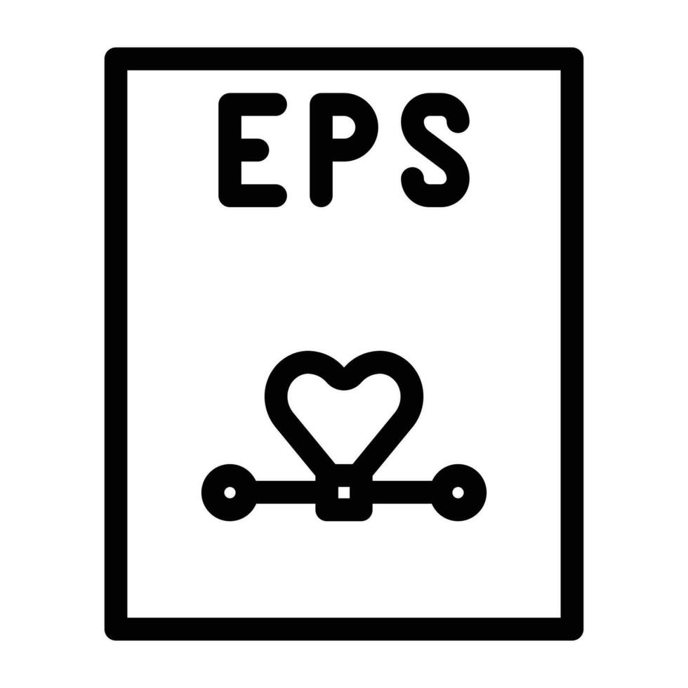 eps archivo formato documento línea icono vector ilustración