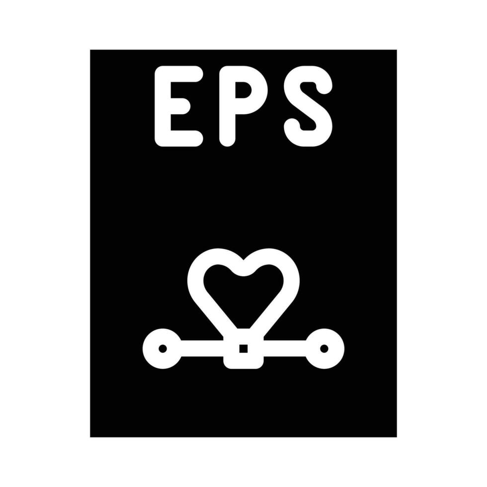 eps file format document glyph icon vector illustration