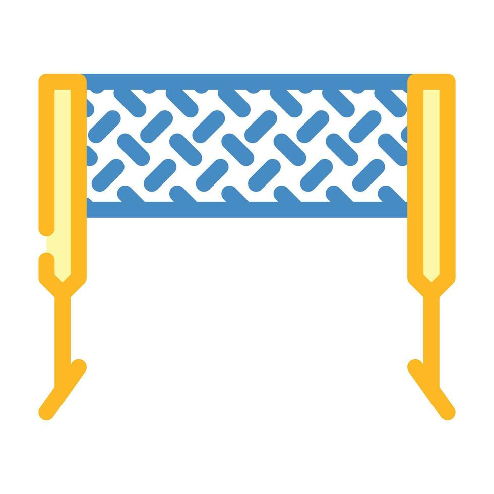 badminton net color icon vector illustration