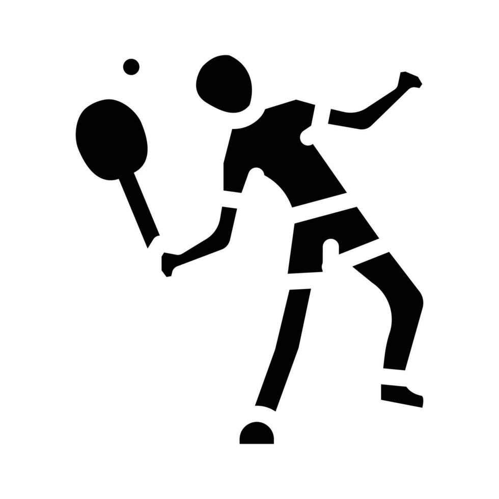 game badminton glyph icon vector illustration