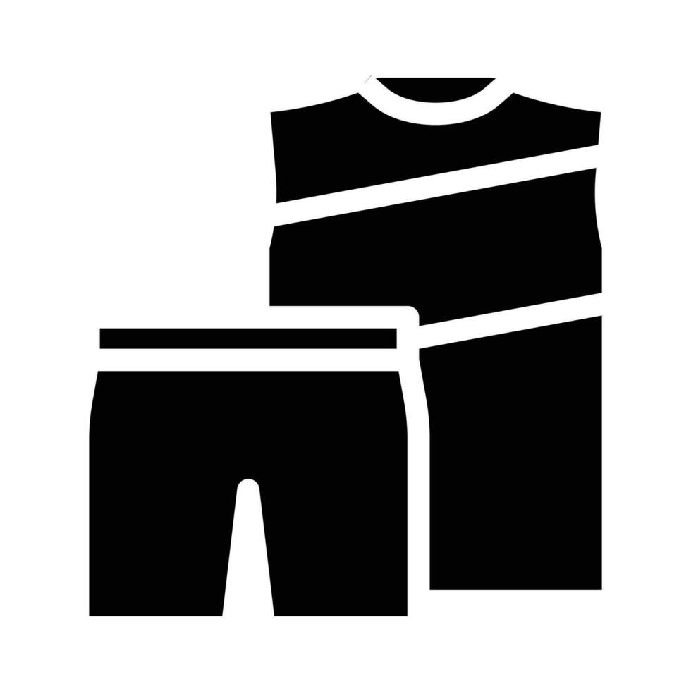 men apparel badminton glyph icon vector illustration